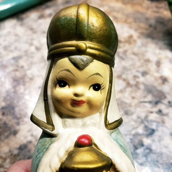 Vintage Wisemen Children's Nativity Manger Wiseman Standing Figurines 4 1/2" - Picture 3 of 8